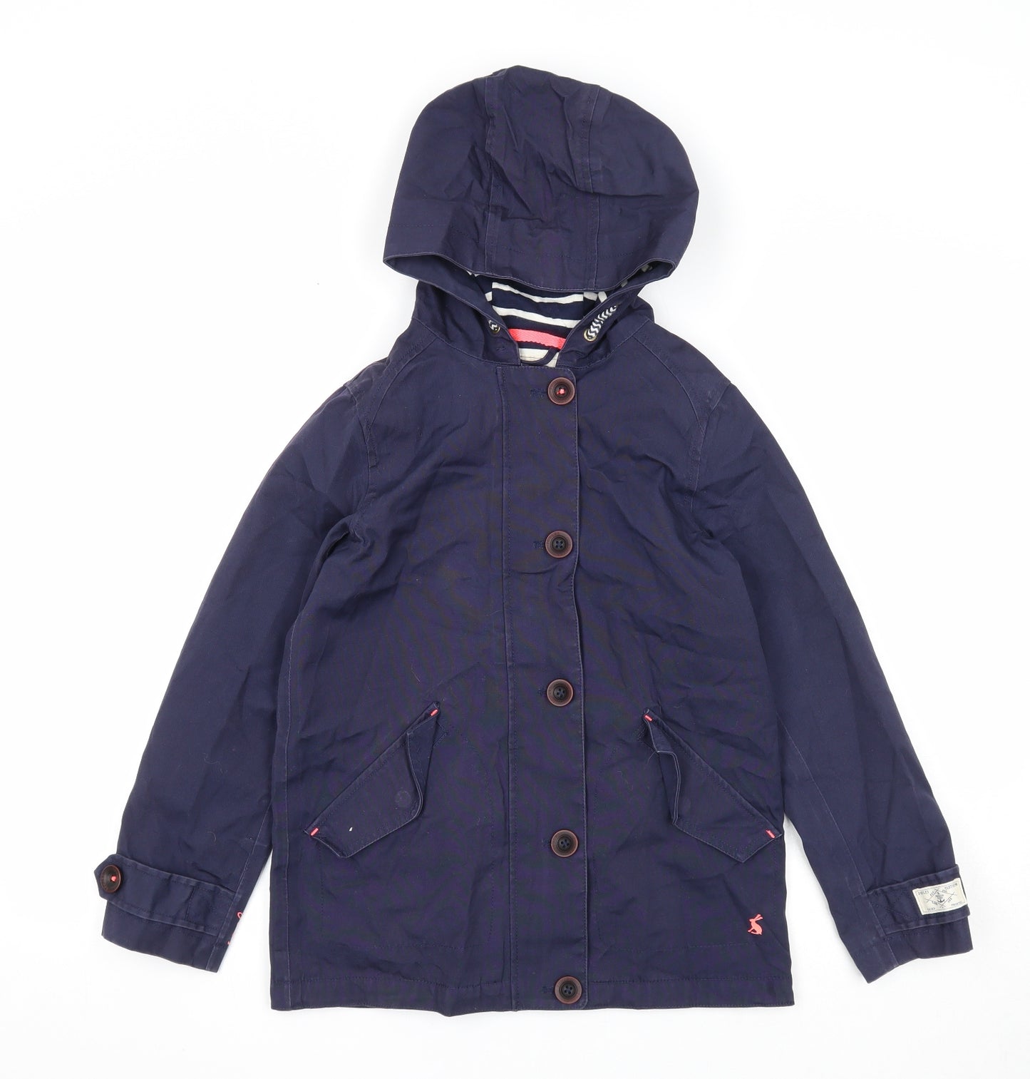 Joules Girls Blue Jacket Size 9-10 Years Zip