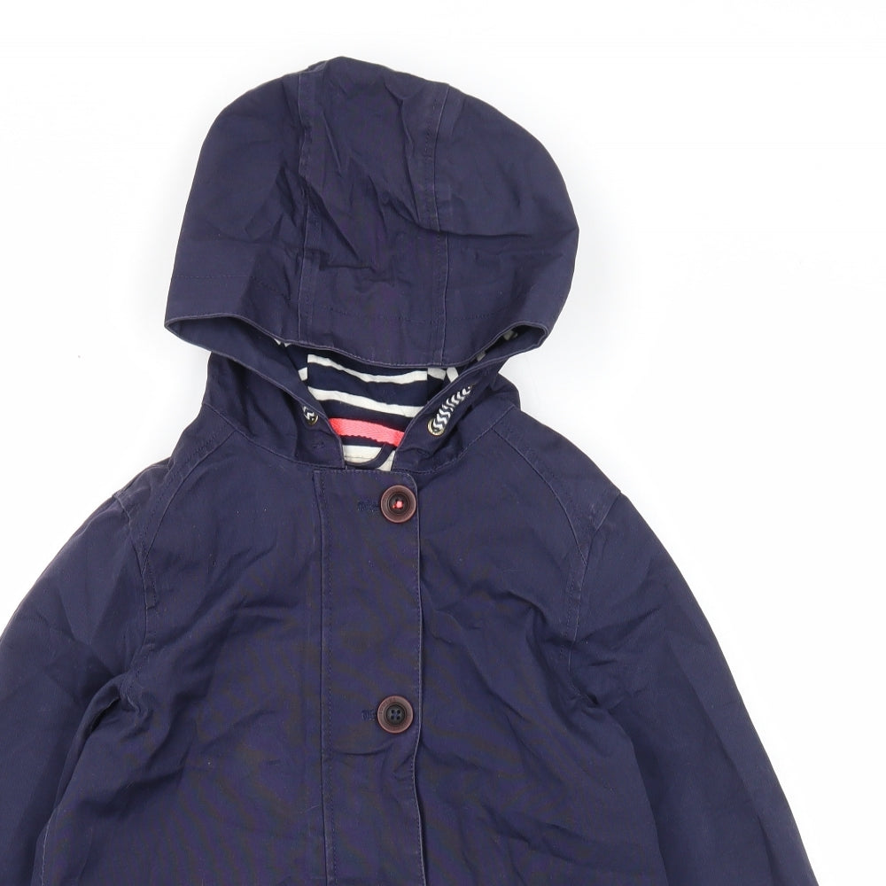 Joules Girls Blue Jacket Size 9-10 Years Zip