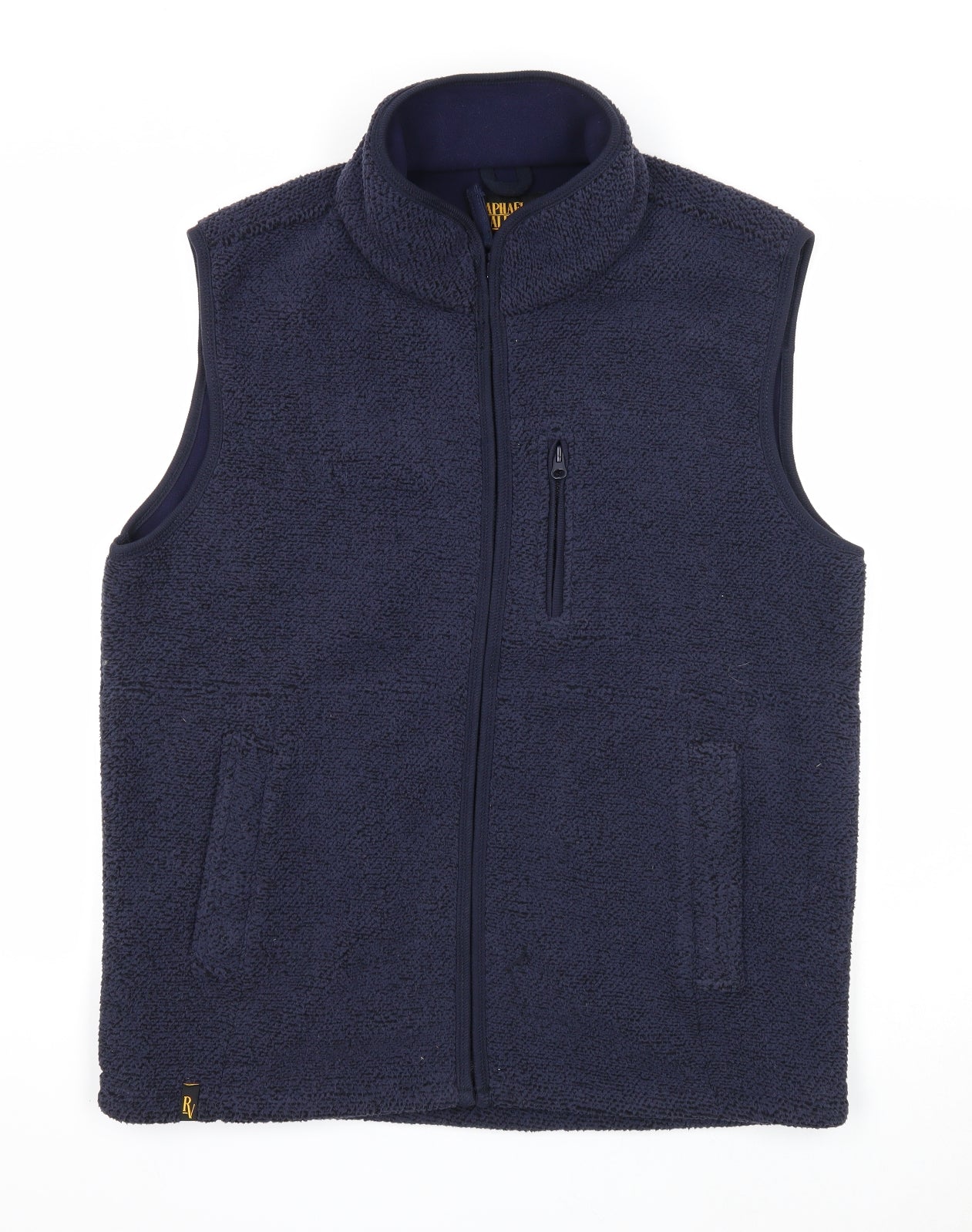 Raphael Valencino Mens Blue Gilet Jacket Size L Zip