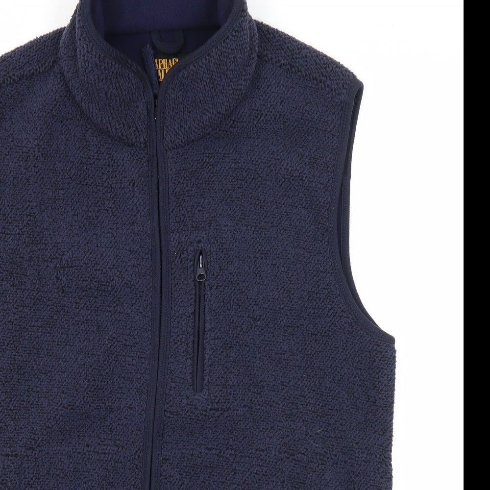 Raphael Valencino Mens Blue Gilet Jacket Size L Zip