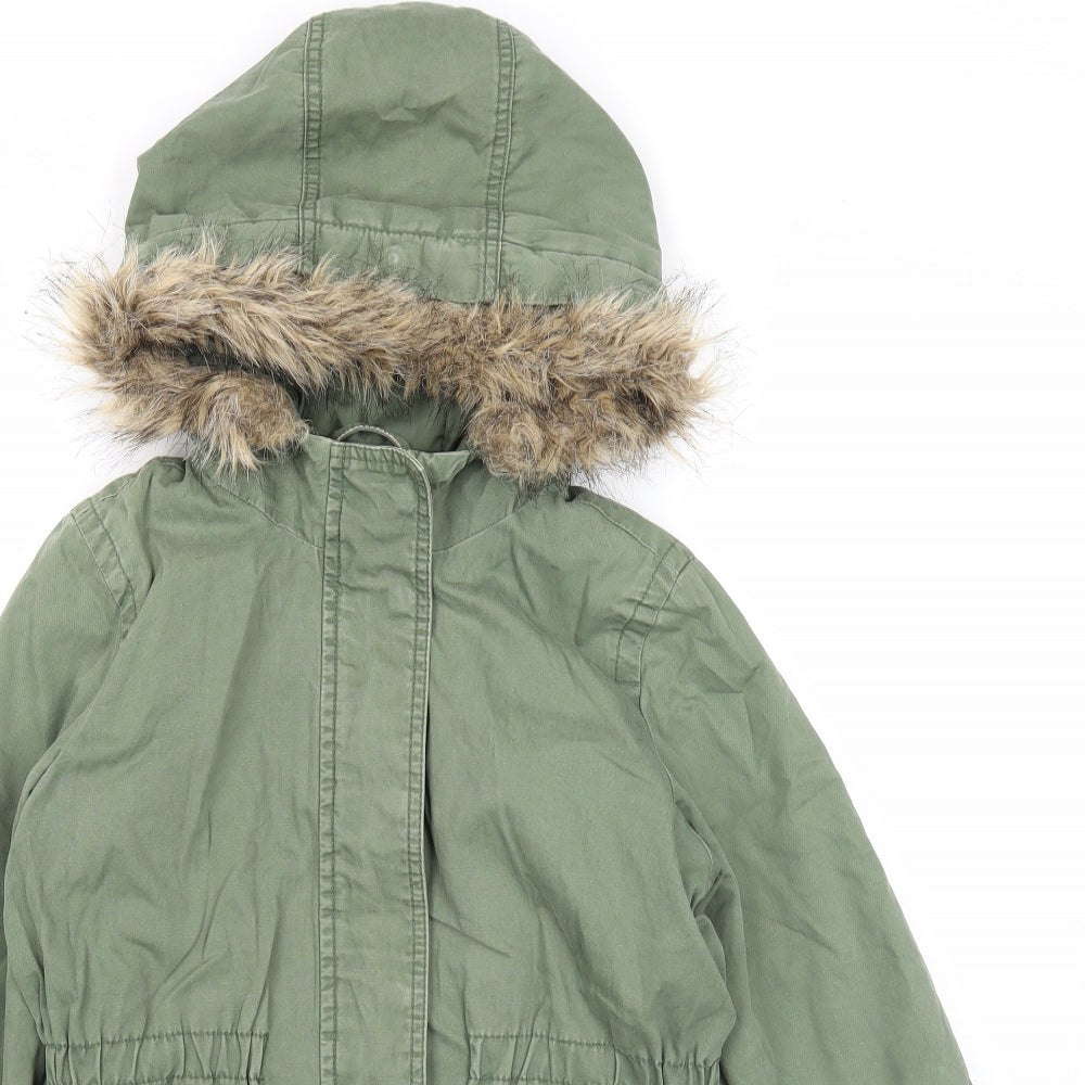 Gap Girls Green Jacket Size 10-11 Years Zip