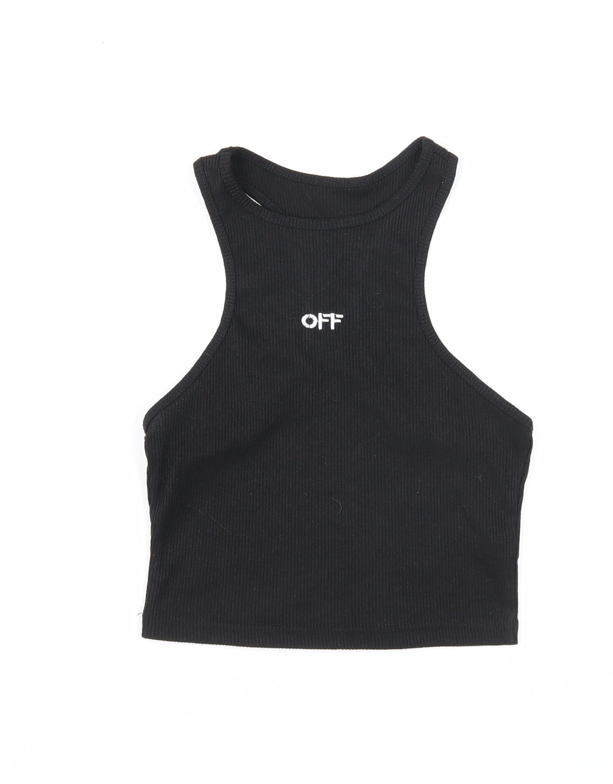 Preworn Womens Black Polyester Basic Tank Size S Round Neck - OFF