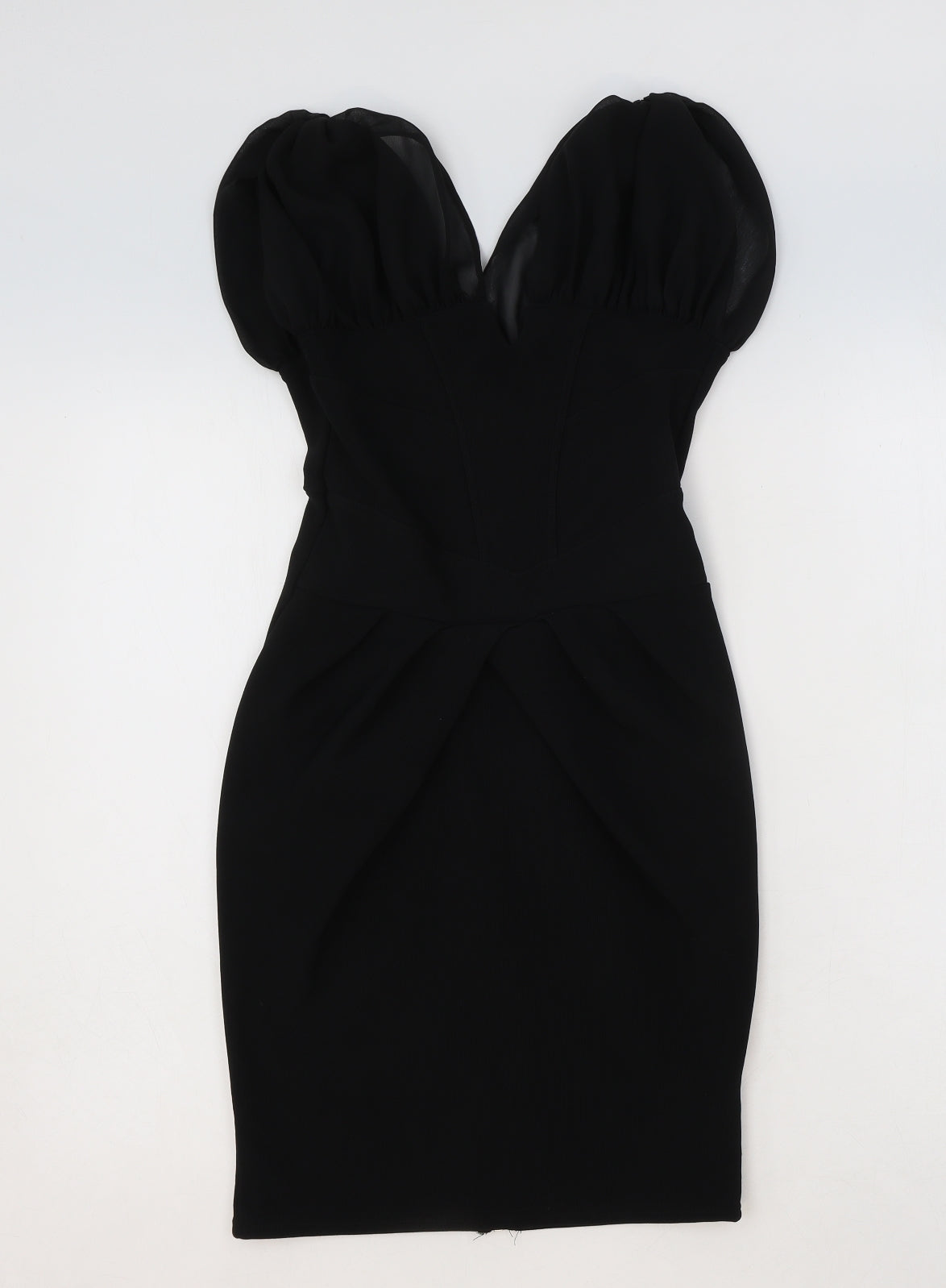 Atmosphere Womens Black Polyester Bodycon Size 8 V-Neck Zip