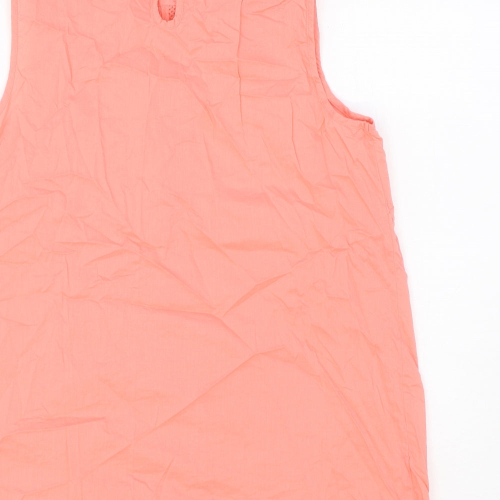 TU Womens Pink Polyester Basic Tank Size 14 Scoop Neck - Broderie Anglaise