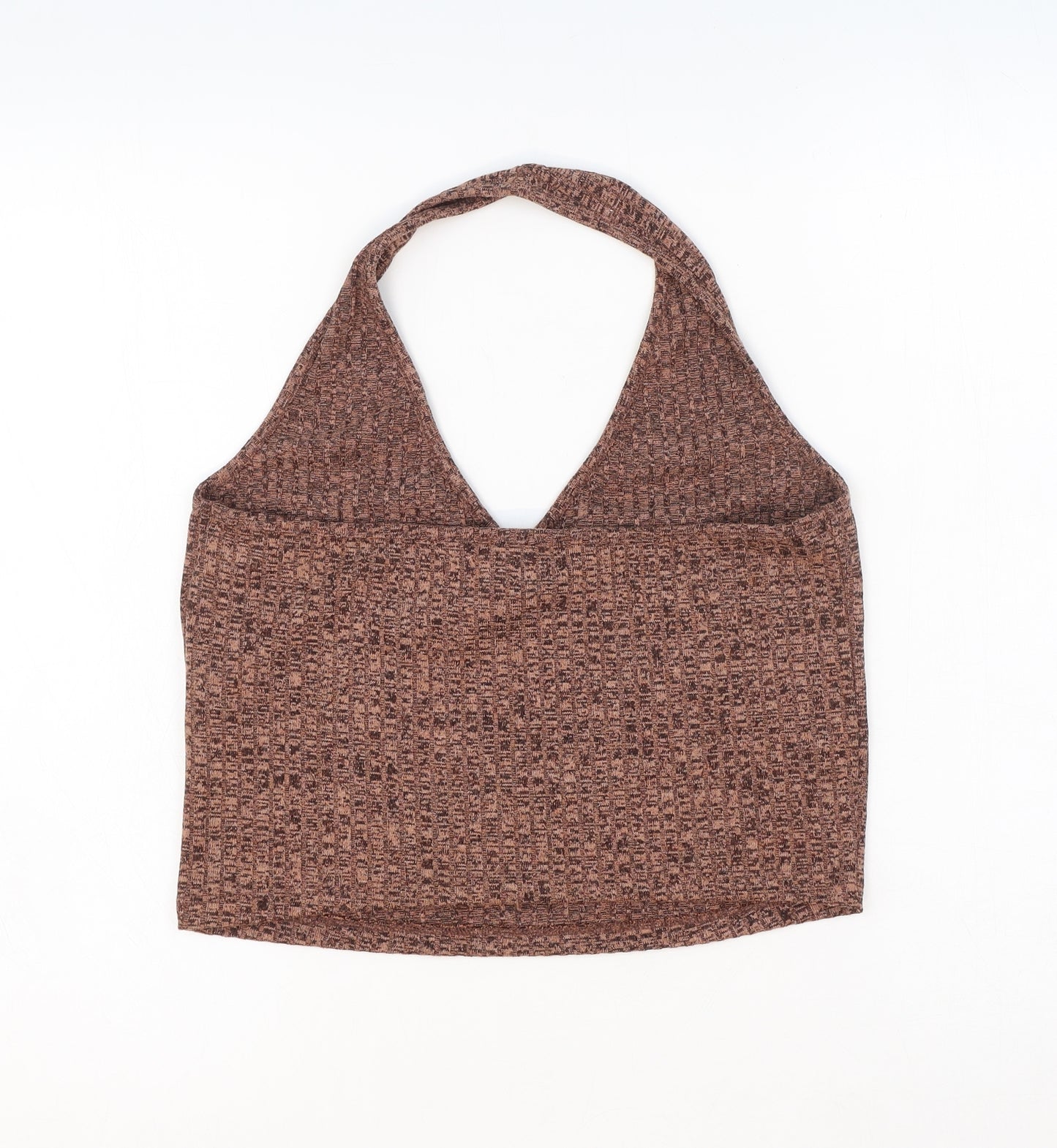 Primark Womens Orange Polyester Cropped Tank Size L Halter