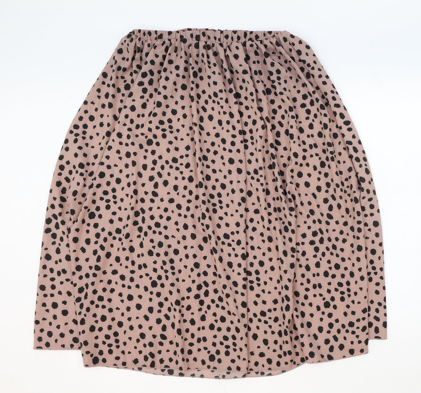 SheIn Womens Pink Animal Print Polyester Swing Skirt Size M - Leopard Pattern