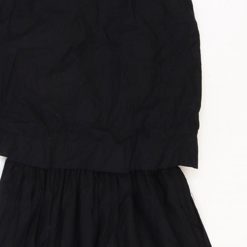 Gap Womens Black Polyester Fit & Flare Size 4 Round Neck Pullover
