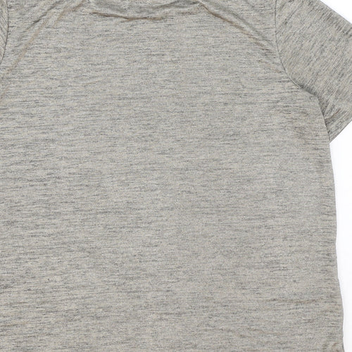 Mercer & Madison Womens Beige Polyester Basic T-Shirt Size M Round Neck