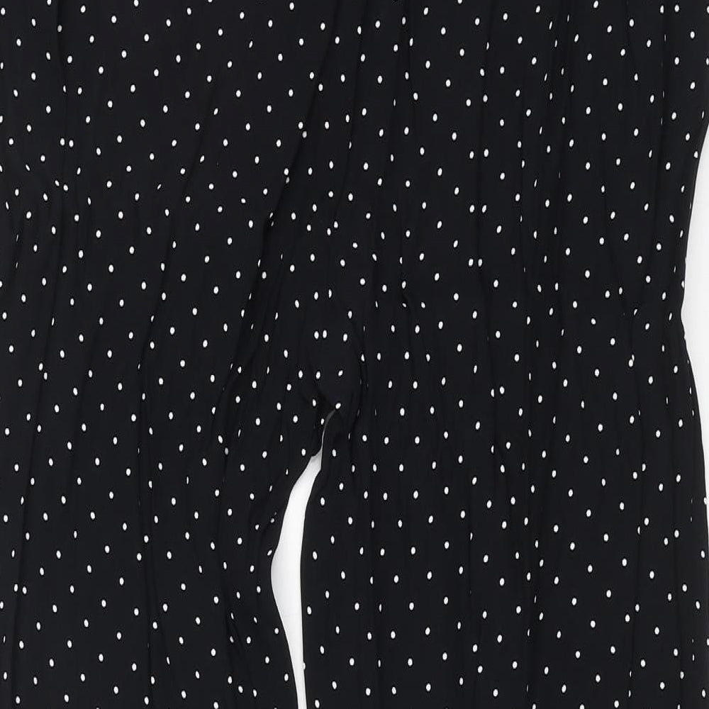 Laura Ashley Womens Blue Polka Dot Viscose Trousers Size 14 L24 in Regular Zip