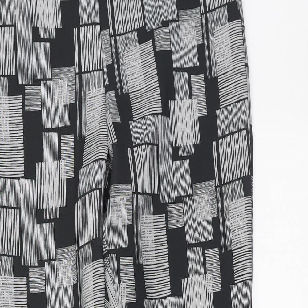 NEXT Womens Grey Geometric Polyester Jogger Leggings Size 10 L27 in