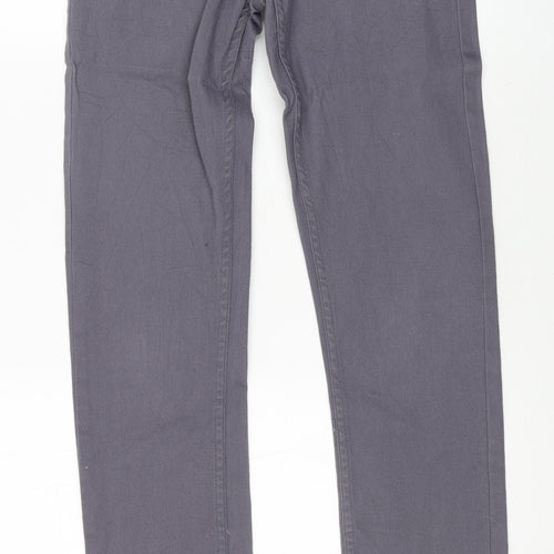 SD Jeans Mens Grey Cotton Skinny Jeans Size 30 in L32 in Regular Button