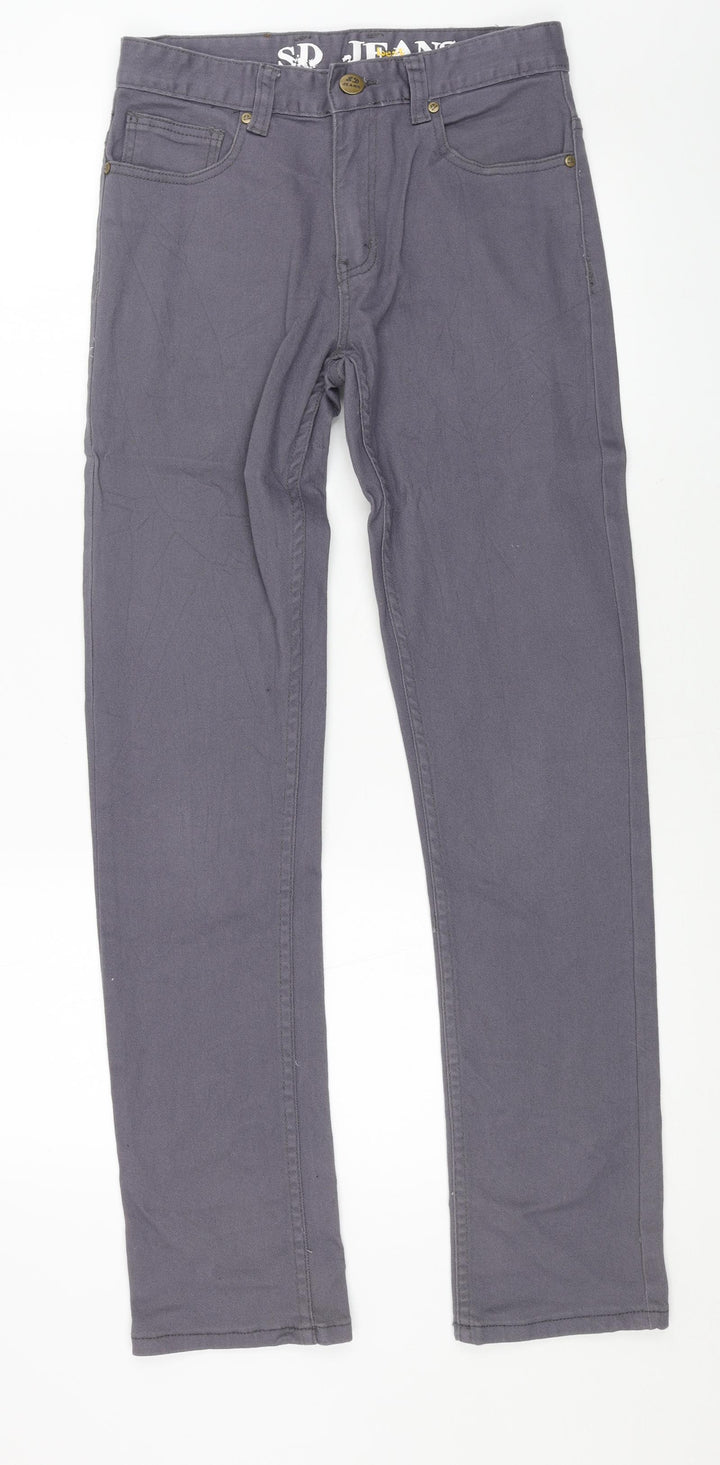 SD Jeans Mens Grey Cotton Skinny Jeans Size 30 in L32 in Regular Button
