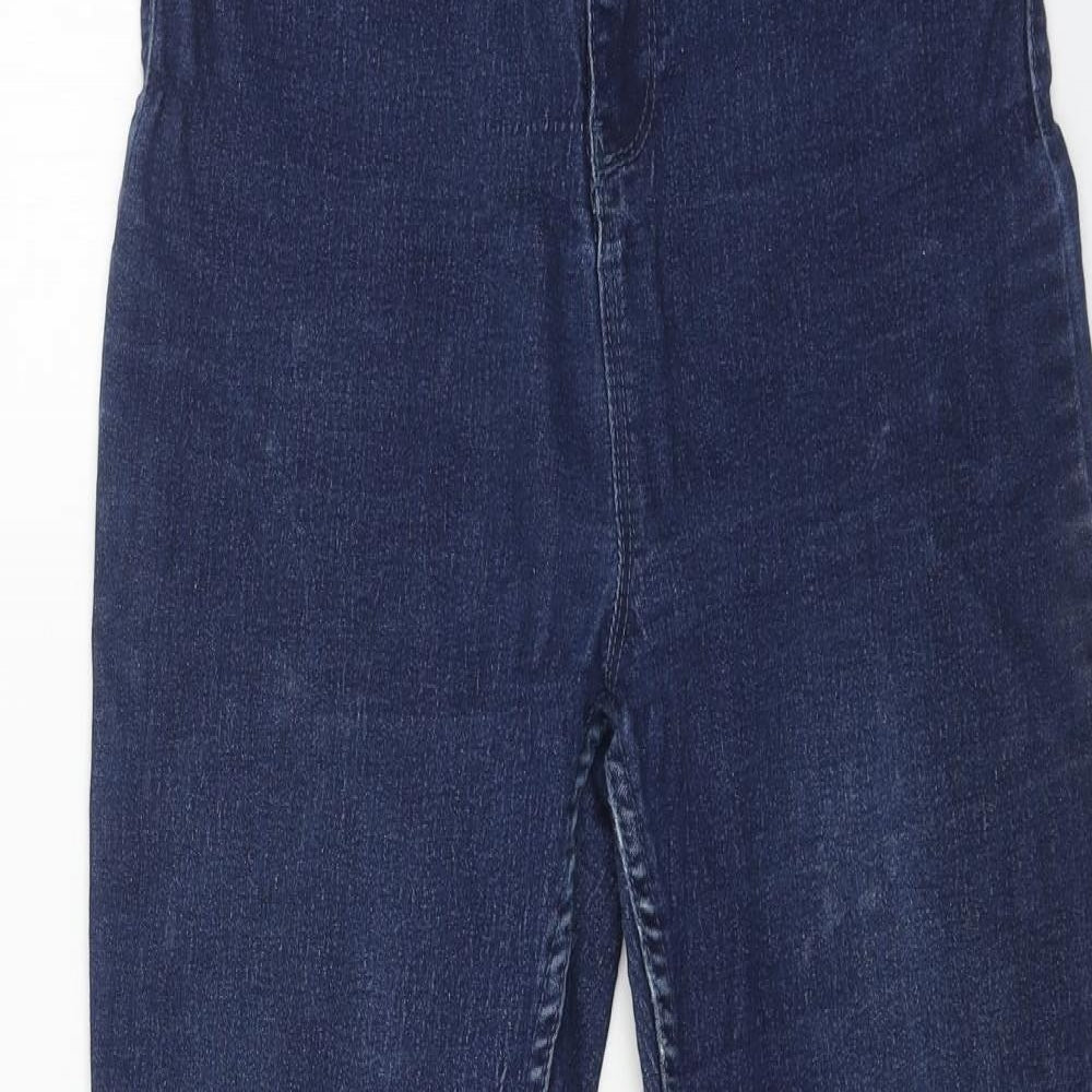 PEP&CO Womens Blue Cotton Skinny Jeans Size 12 L30 in Regular Button