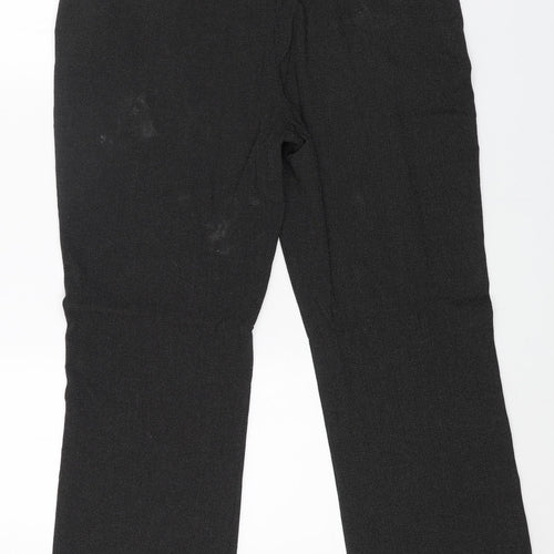 M&Co Womens Grey Polyester Dress Pants Trousers Size 14 L30 in Regular Zip