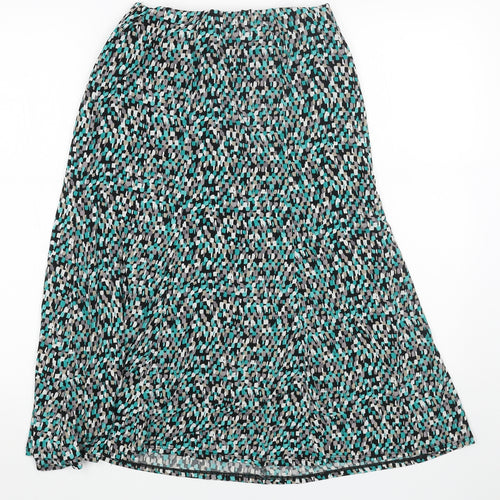 CC Womens Green Geometric Polyester Peasant Skirt Size S