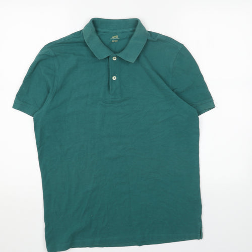 OVS Mens Green Cotton Polo Size M Collared Pullover