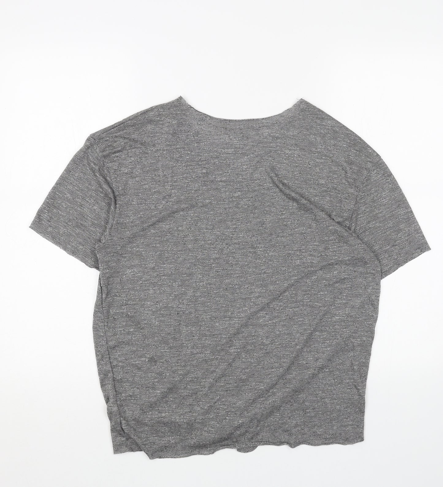 Primark Womens Grey Polyester Basic T-Shirt Size 12 Round Neck