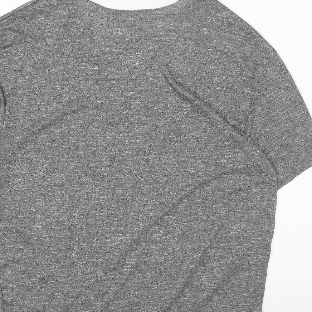Primark Womens Grey Polyester Basic T-Shirt Size 12 Round Neck