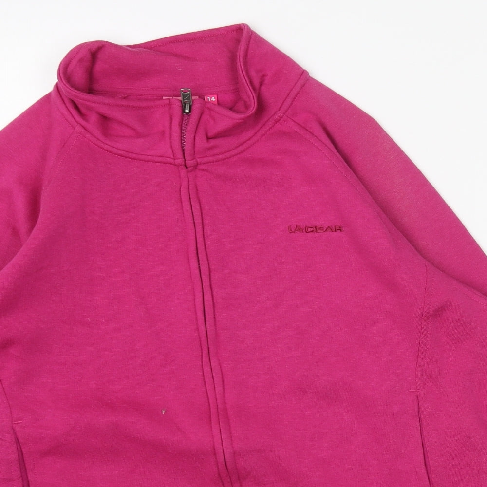 LA Gear Womens Pink Jacket Size 14 Zip
