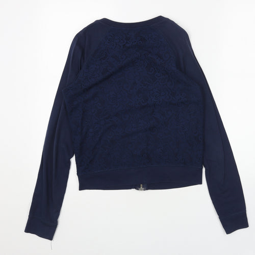 Debenhams Womens Blue Geometric Bomber Jacket Jacket Size 6 Zip