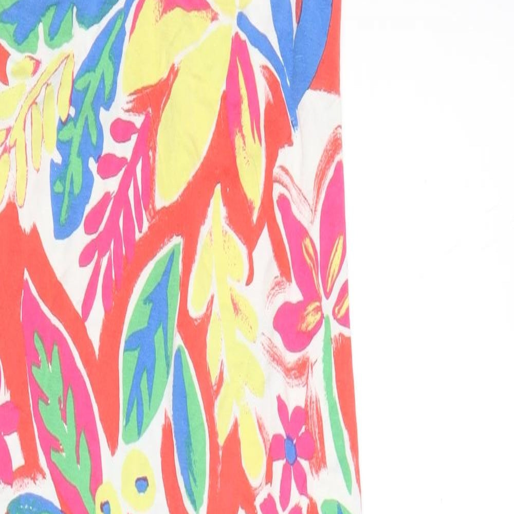 Marks and Spencer Womens Multicoloured Floral Viscose Maxi Size 8 V-Neck Tie