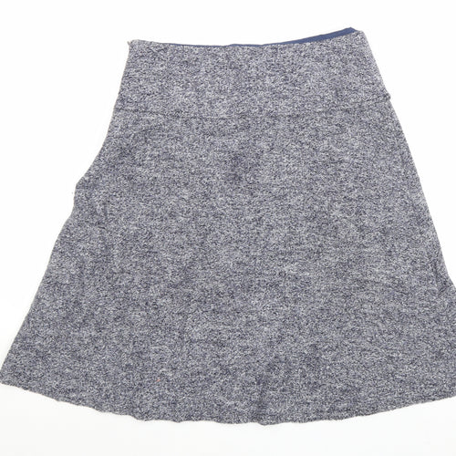 White Stuff Womens Grey Viscose A-Line Skirt Size 8 Zip