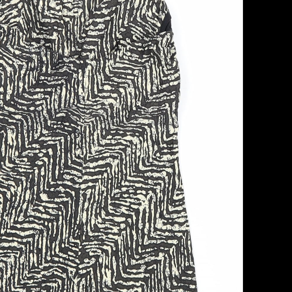 Nicola Jane Womens Black Geometric Polyamide One Piece Size 10