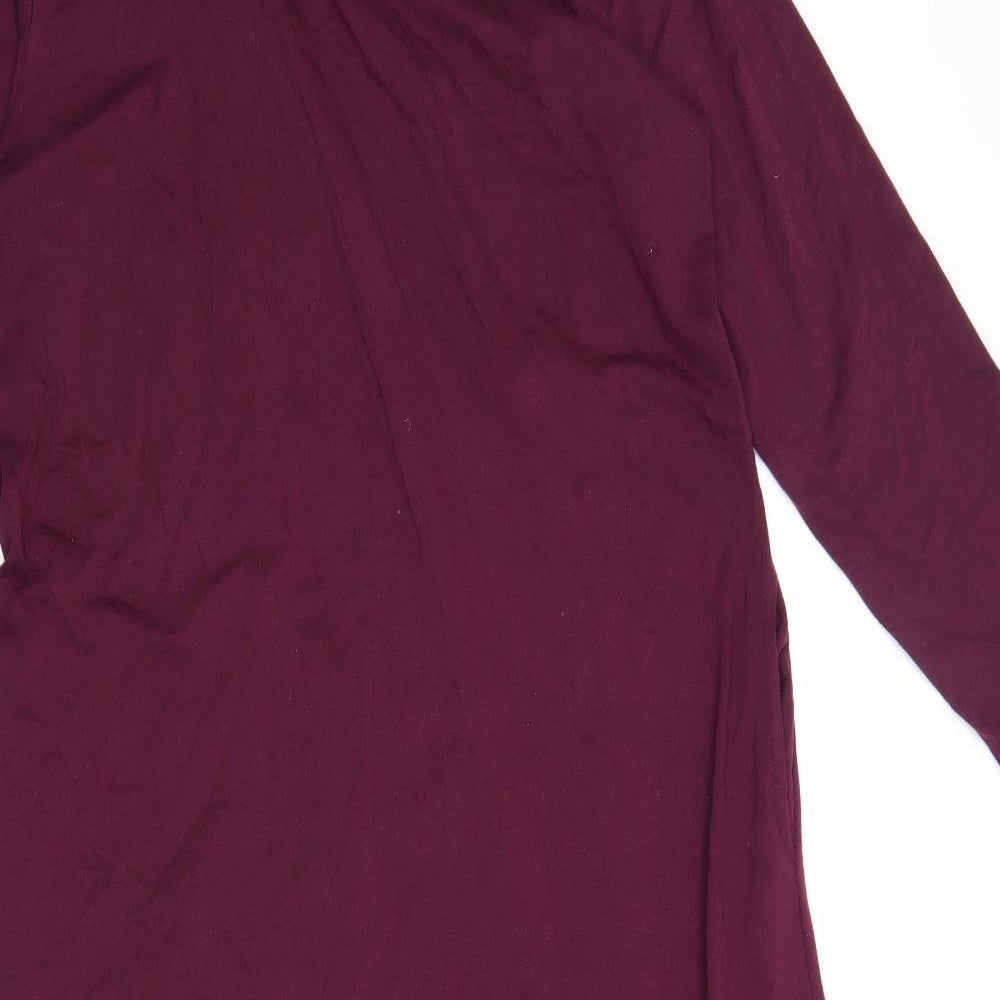 Anaya Womens Red 100% Cotton A-Line Size 18 Scoop Neck Pullover