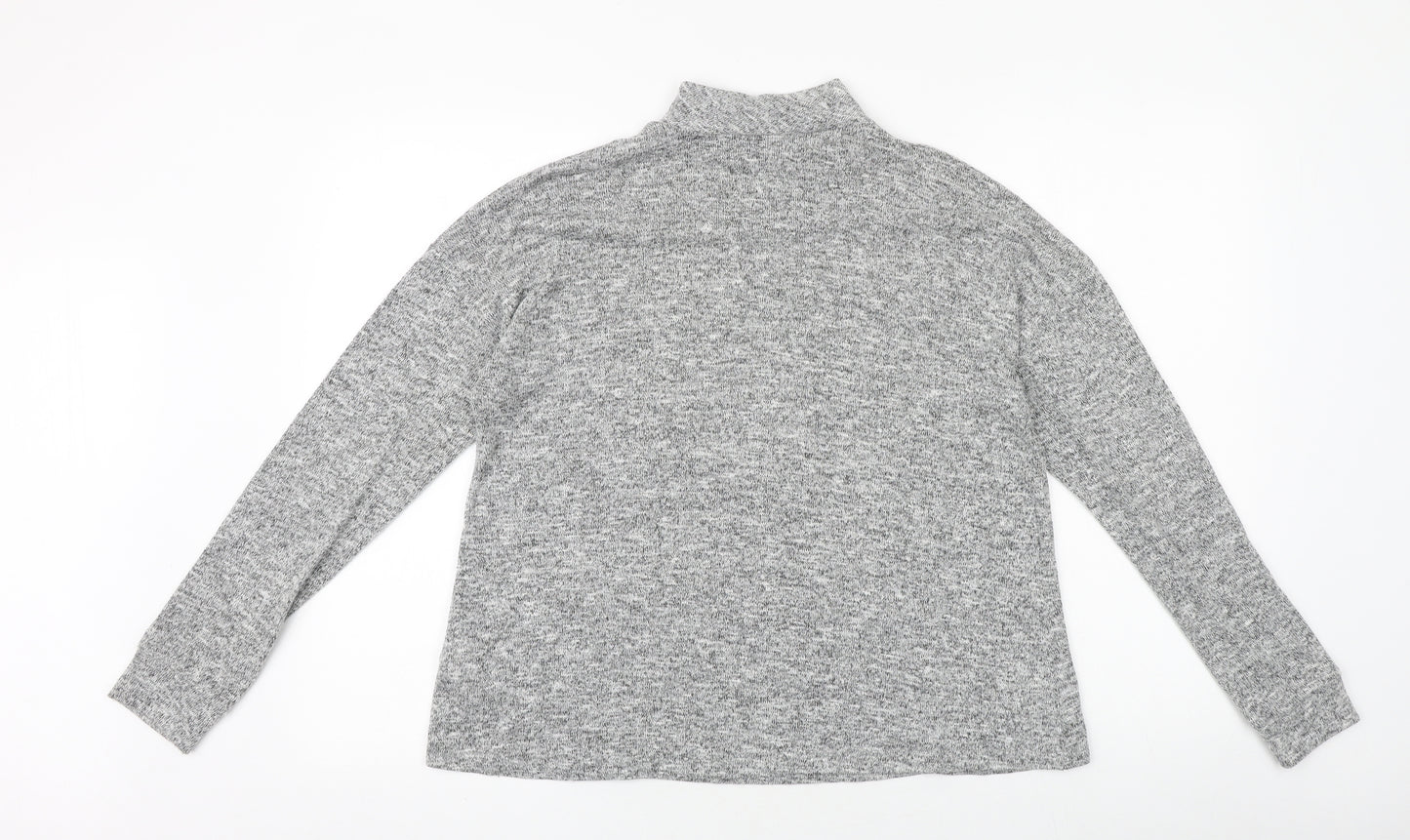 Peacocks Womens Grey High Neck Viscose Pullover Jumper Size 10