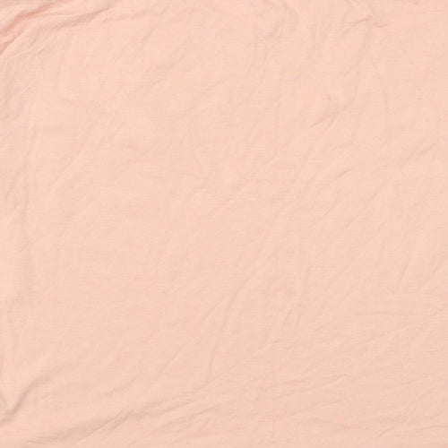 White Stuff Womens Pink 100% Cotton Basic Blouse Size 12 Scoop Neck