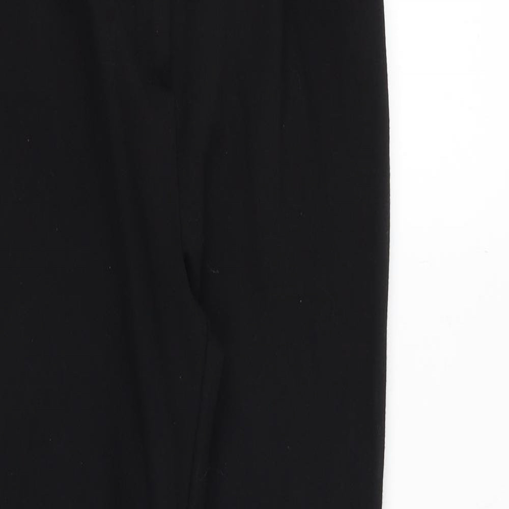 F&F Womens Black Polyester Trousers Size 8 Slim Zip