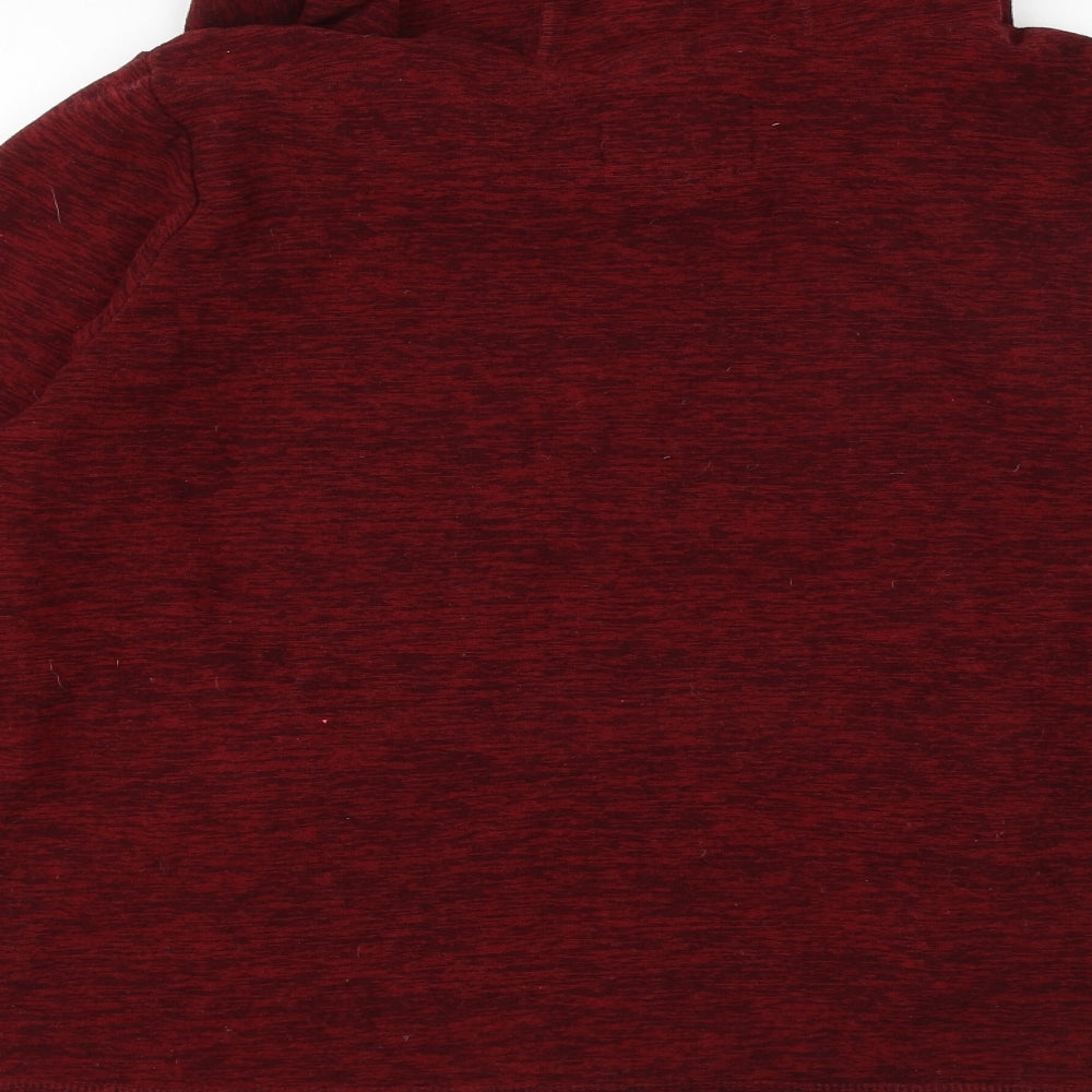 Regatta Womens Red Cotton Pullover Hoodie Size 12 Pullover