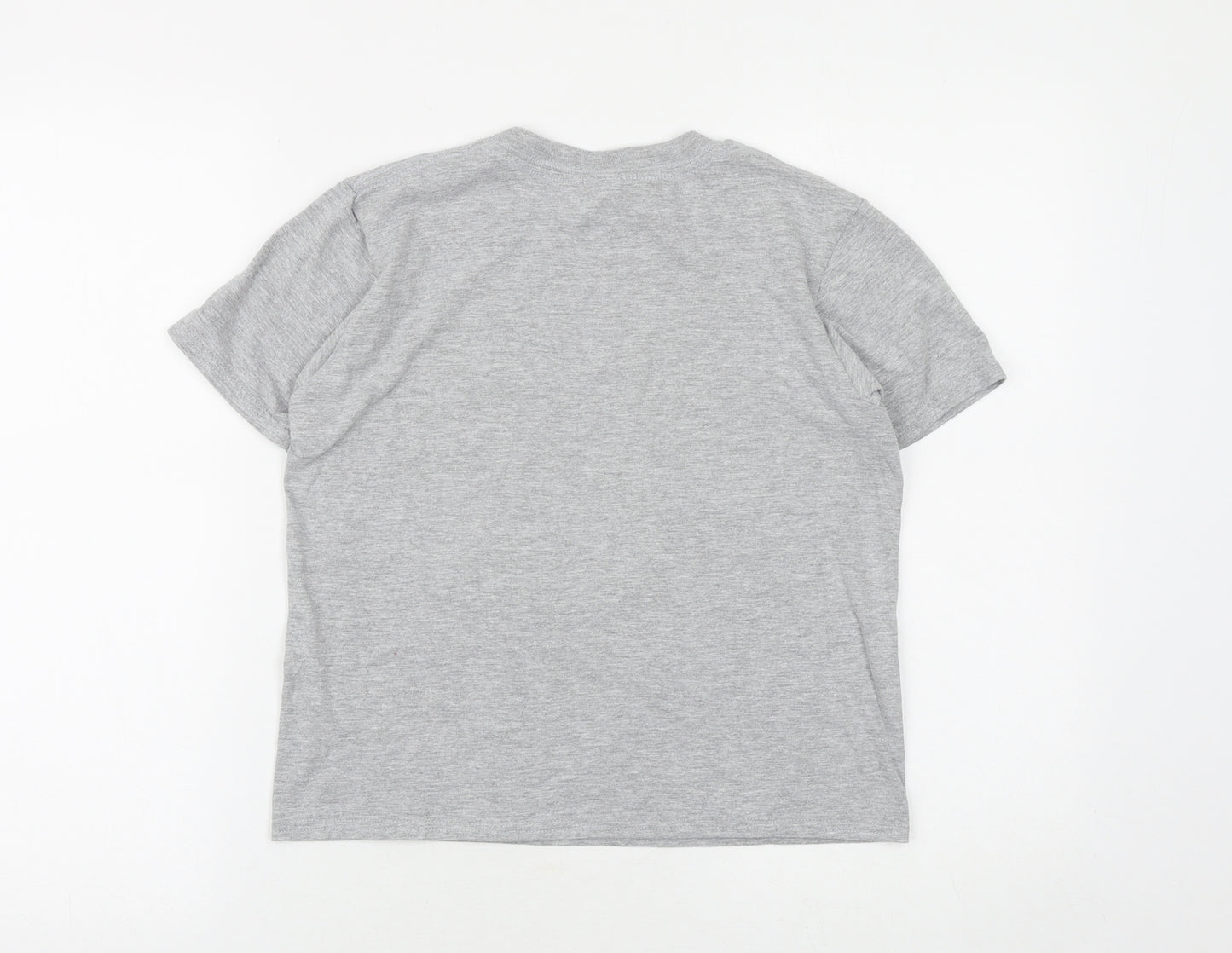 Gildan Boys Grey 100% Cotton Basic T-Shirt Size 9-10 Years Round Neck Pullover - Top Son, Top Gun