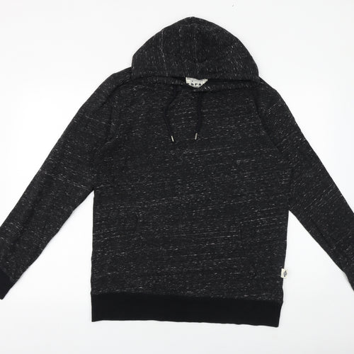 Espirit Mens Black Cotton Pullover Hoodie Size L