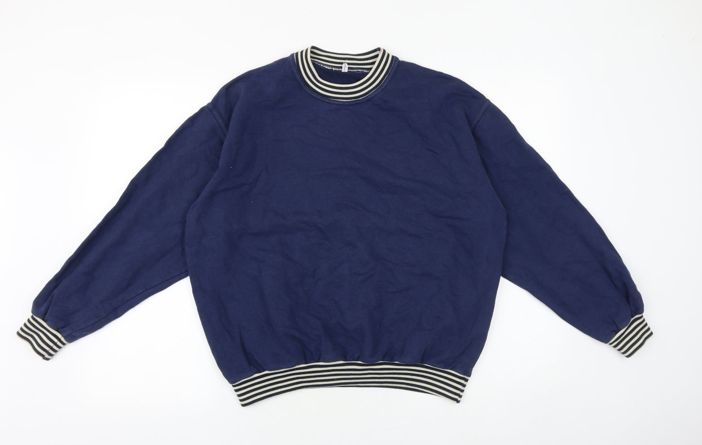 Preworn Mens Blue Cotton Pullover Sweatshirt Size M