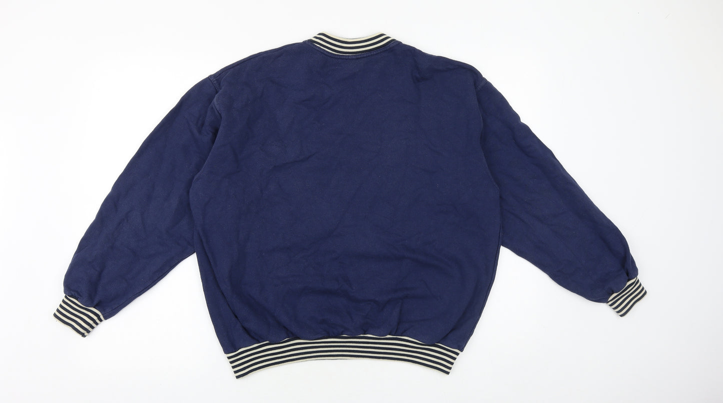 Preworn Mens Blue Cotton Pullover Sweatshirt Size M