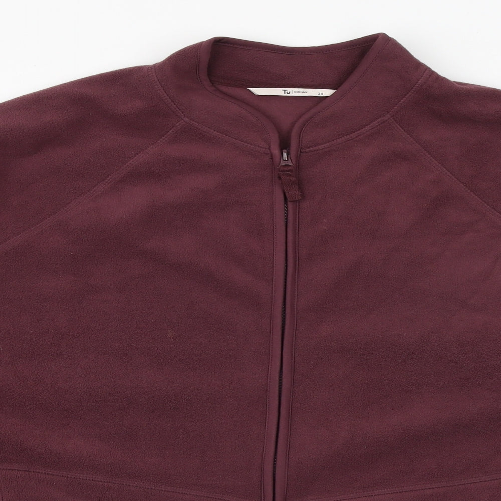 TU Womens Purple Jacket Size 24 Zip