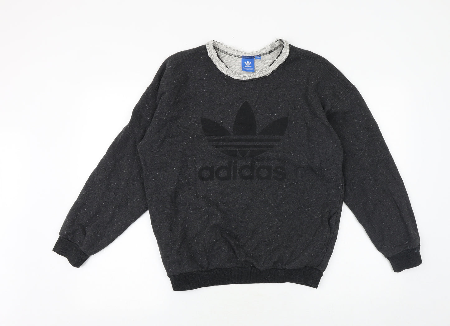 adidas Womens Grey Cotton Pullover Sweatshirt Size 8 Pullover