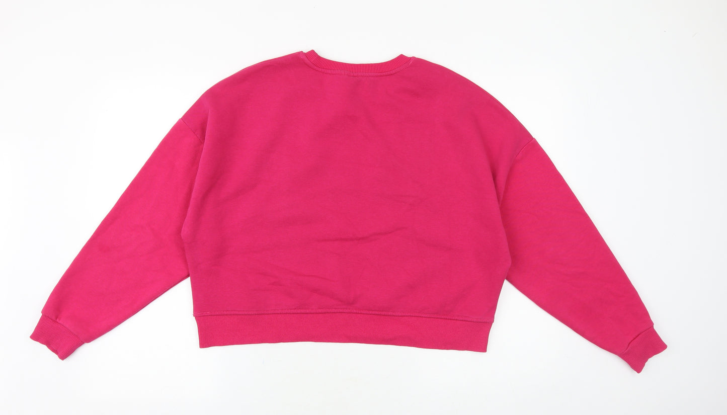 Disney Womens Pink Cotton Pullover Sweatshirt Size 12 Pullover - Mickey Mouse