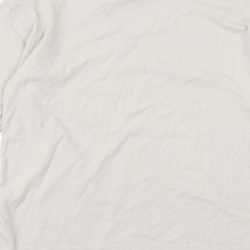 Zara Girls Beige 100% Cotton Basic T-Shirt Size 10 Years Round Neck Pullover