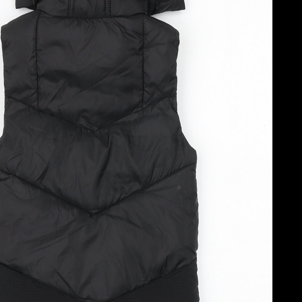 River Island Boys Black Gilet Jacket Size 3-4 Years Zip