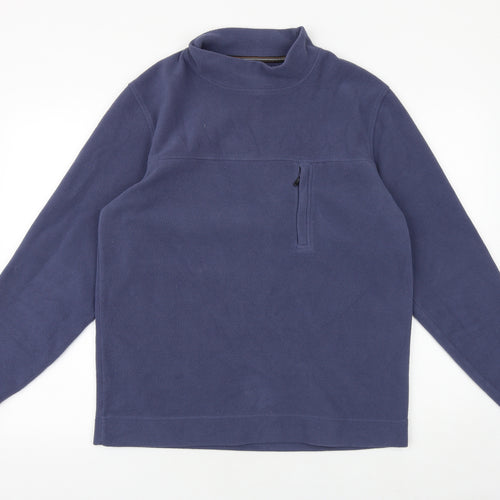 Systemtec Mens Purple Round Neck Polyester Pullover Jumper Size S Long Sleeve