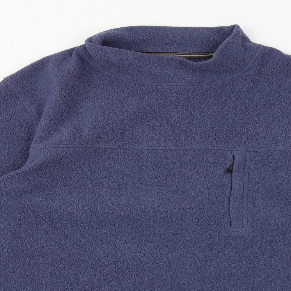 Systemtec Mens Purple Round Neck Polyester Pullover Jumper Size S Long Sleeve