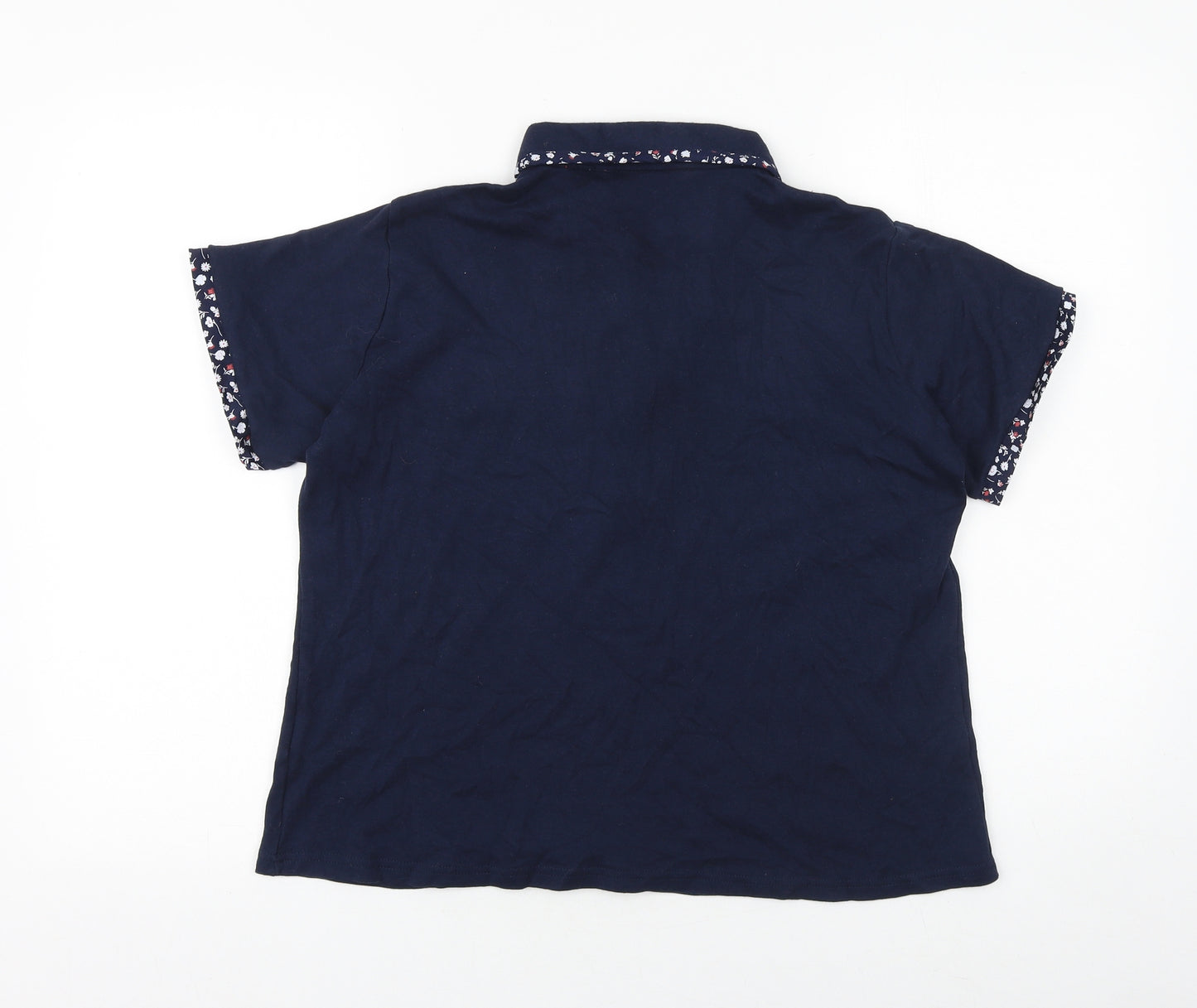 Isle Womens Blue 100% Cotton Basic Polo Size 18 Collared