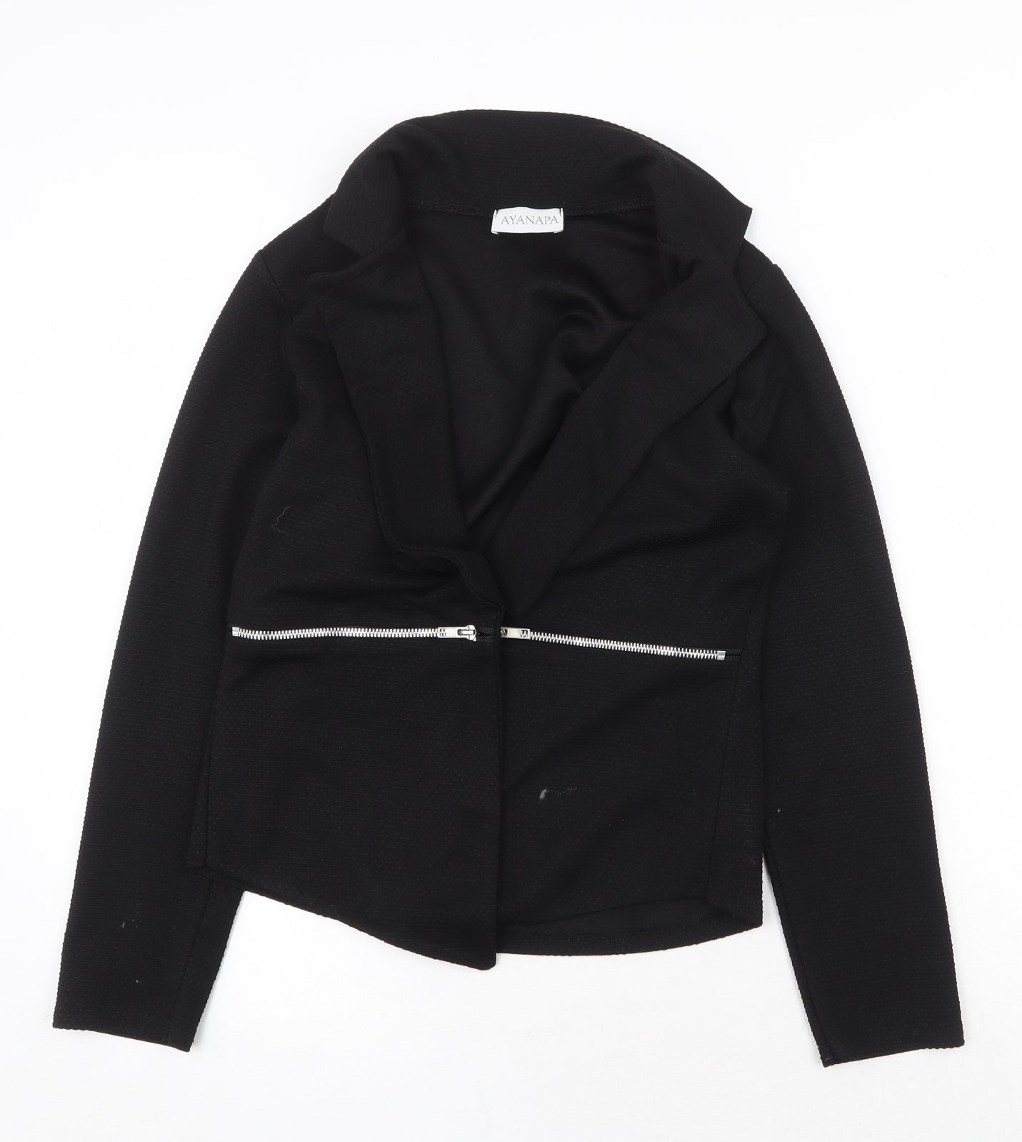 Ayanapa Womens Black Jacket Blazer Size 12