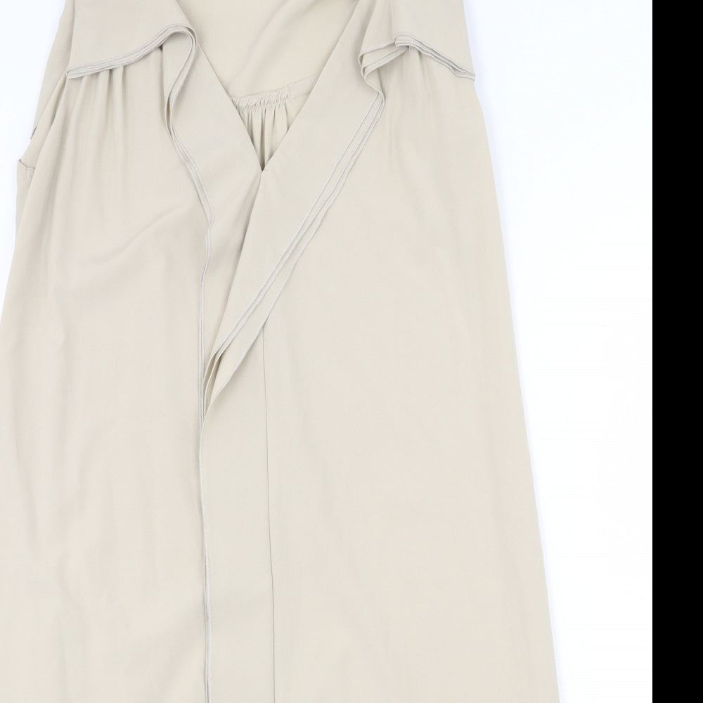 Nice Fit Womens Grey Polyester Trapeze & Swing Size L V-Neck Pullover