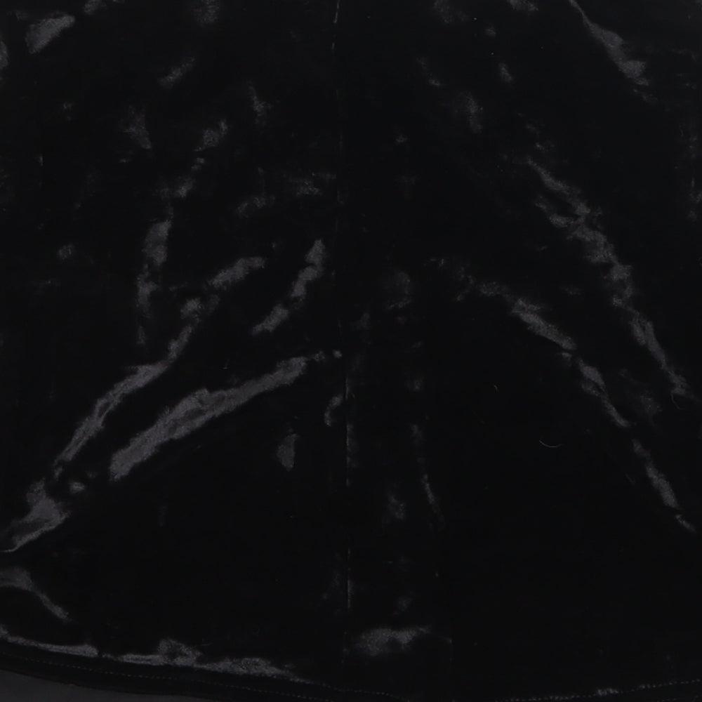 Topshop Womens Black Polyester Skater Skirt Size 4