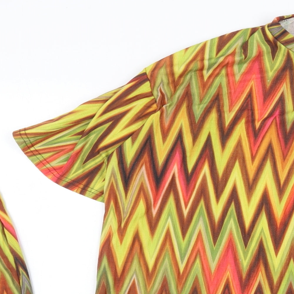 Stylewise Womens Multicoloured Geometric Polyester Shorts Outfit/Set Size 12 L8 in Pullover - Co Ord