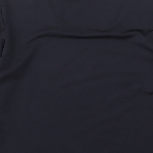 AMARANTO Womens Black Polyester Basic Blouse Size 12 Round Neck