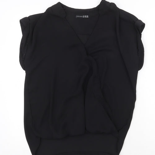 Atmosphere Womens Black Polyester Basic Tank Size 12 V-Neck